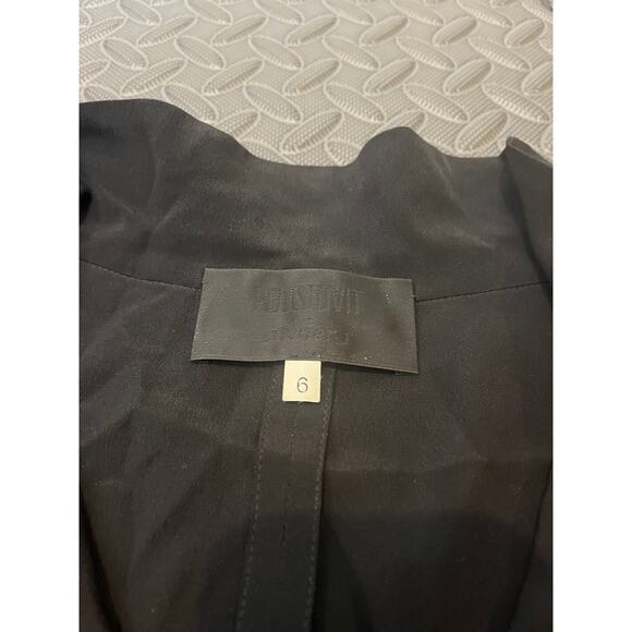 Poustovit silk top dress black mini collar womens size 6‎ - Picture 2 of 6